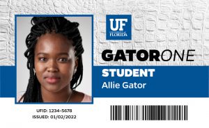 Sample GatorONE Card - Front